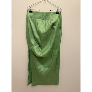 New York And Company Lime Green Fitted Lined Maxi Skirt Sz 10 NWT